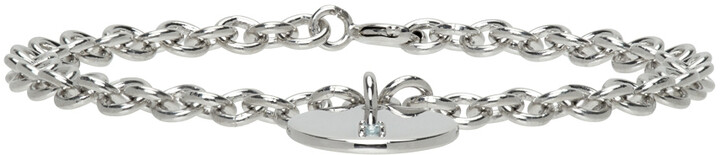 Tom Wood SSENSE Exclusive Kids Silver & Blue Topaz Birthstone Bracelet