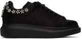 Thumbnail for your product : Alexander McQueen Black Silk Oversized Sneakers