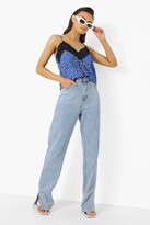 Thumbnail for your product : boohoo Animal Print Lace Trim Cami Top
