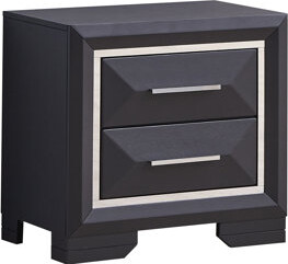 Latitude Run Liverpool G01600-N Nightstand  Black