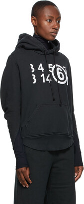 MM6 MAISON MARGIELA Black Logo Circle Hoodie - ShopStyle