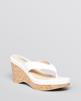 Thumbnail for your product : LK Bennett Platform Thong Wedge Sandals - Laura Cork