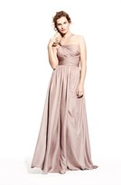 Thumbnail for your product : Monique Lhuillier ML Bridesmaids Twist Shoulder Satin Chiffon Gown (Nordstrom Exclusive)