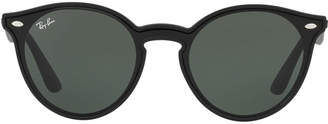 Ray-Ban Round Lens-Over-Frame Plastic Sunglasses
