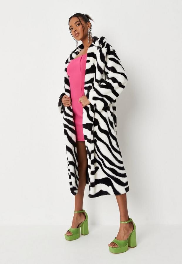 zebra trench coat