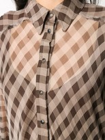 Thumbnail for your product : Brunello Cucinelli Sheer Checked Dress