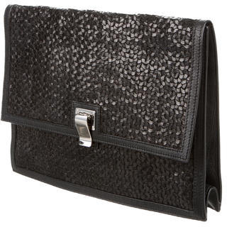 Proenza Schouler Leather Woven Lunch Clutch