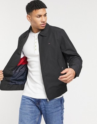 Tommy Hilfiger Ivy icon logo recycled cotton harrington jacket in black -  ShopStyle Outerwear