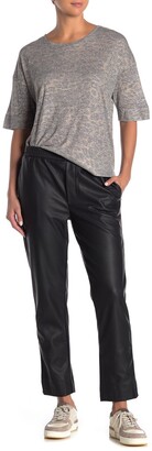 faux leather joggers womens