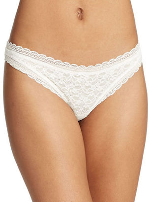 Free People Bow Front Lace Thong