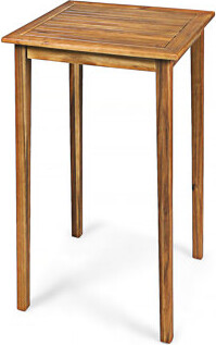Latitude Run Outdoor Wood Square Bar Table