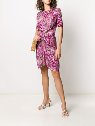 Etoile Isabel Marant Floral Print Twist Midi Dress