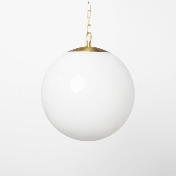 Threshold designed w/Studio McGee Milk Glass Ceiling Pendant Brass