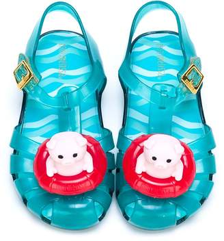 Mini Melissa Pig Embellished Jelly Sandals