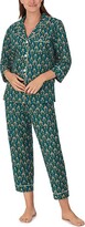 Thumbnail for your product : Bedhead Pajamas Bedhead PJs Organic Cotton Woven 3/4 Sleeve Cropped PJ Set