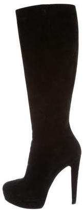 Christian Louboutin Suede Knee-High Boots
