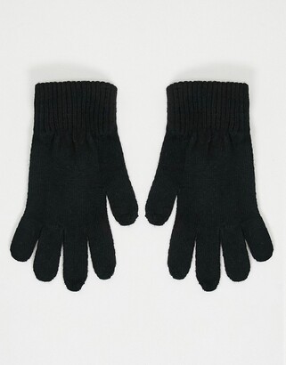 ASOS DESIGN knitted gloves with flower embroidery