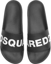 Thumbnail for your product : DSQUARED2 Signature Black Rubber Slide Sandals