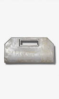 Thumbnail for your product : Express Metallic Angled Cut-Out Clutch
