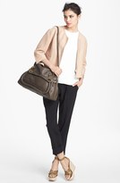 Thumbnail for your product : Chloé 'Paraty - Large' Calfskin Leather Satchel - Grey