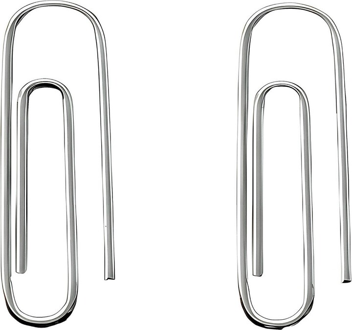 Etsy sterling Silver Paperclips Dainty Drop Earrings