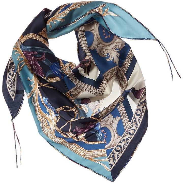 Ferragamo Elizabeth Print Silk Triangle Scarf - ShopStyle Scarves & Wraps
