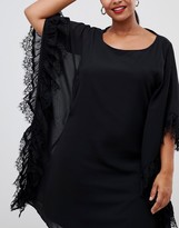 Thumbnail for your product : Lovedrobe kimono dress with lace trim