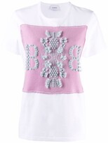 Thumbnail for your product : Barrie embroidered logo cotton T-shirt