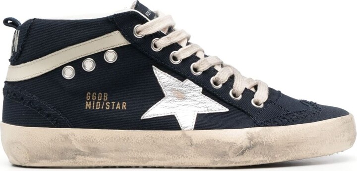 Golden Goose Mid Star lace-up sneakers - ShopStyle