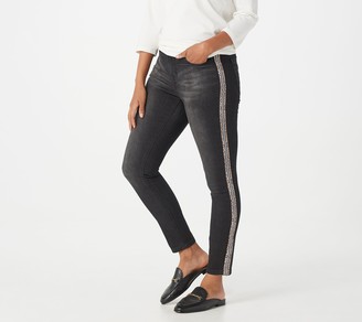 women's tuxedo stripe jeans