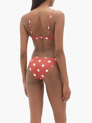 Solid & Striped The Morgan Polka-dot Bikini Top - Red Multi