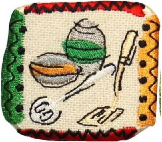Id 1227A Cooking Badge Patch Kitchen Utensils Craft Embroidered Iron On Applique