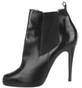Thumbnail for your product : Christian Louboutin Leather Pointed-Toe Ankle Boots