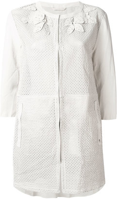 Henry Beguelin perforated decoration collarless jacket