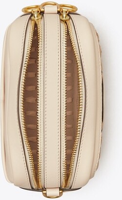 Tory Burch Perry Bombé Straw Woven Mini Bag | New Cream | OS