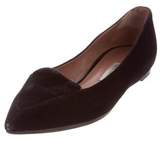 Thumbnail for your product : Tabitha Simmons Velvet Pointed-Toe Flats
