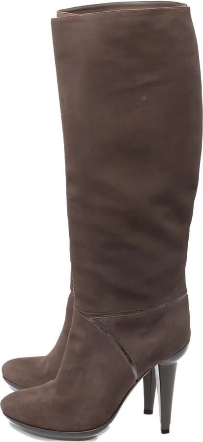 Bottega Veneta Pre-Owned 110MM Suede Platform Heel Boots