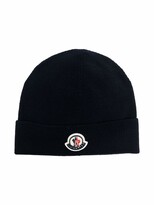 Thumbnail for your product : Moncler Enfant Logo-Patch Ribbed Beanie