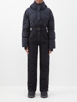 Sommet Hooded Quilted Ski Suit - Blac 