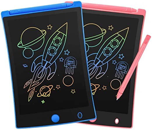 ORSEN 2 Pack LCD Writing Tablet for Kids, Colorful Doodle Board Drawing Pad for Kids, Learning Educational Toy Gift for Age 3 4 5 6 7 8 Year Old Girls Boys Toddlers
