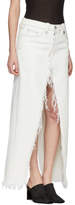 Thumbnail for your product : Unravel White Rigid Denim Deconstructed Long Skirt