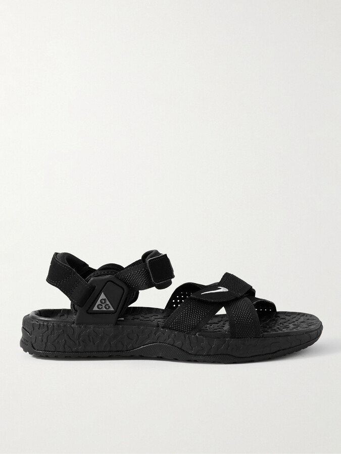 Nike ACG Air Deschutz+ Suede and Webbing-Trimmed Rubber Sandals - ShopStyle