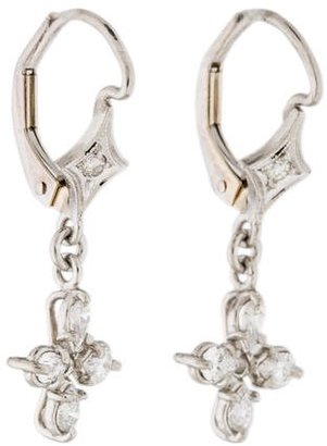 Cathy Waterman Platinum Diamond Drop Earrings