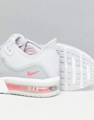 Nike Running Air Max Sequent Sneakers In Grey And Pink