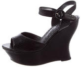 Thumbnail for your product : Alice + Olivia Embossed Platform Wedges