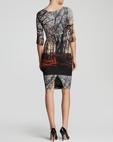 Thumbnail for your product : Tracy Reese Dress - Three Quarter Sleeve Stretch Crepe Digital Print Midi Sheath