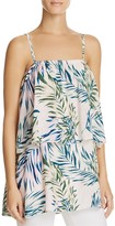 Thumbnail for your product : Olivaceous Palm Print Layered Top