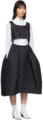 Comme des Garcons Black Quilted Poly Taffeta Dress