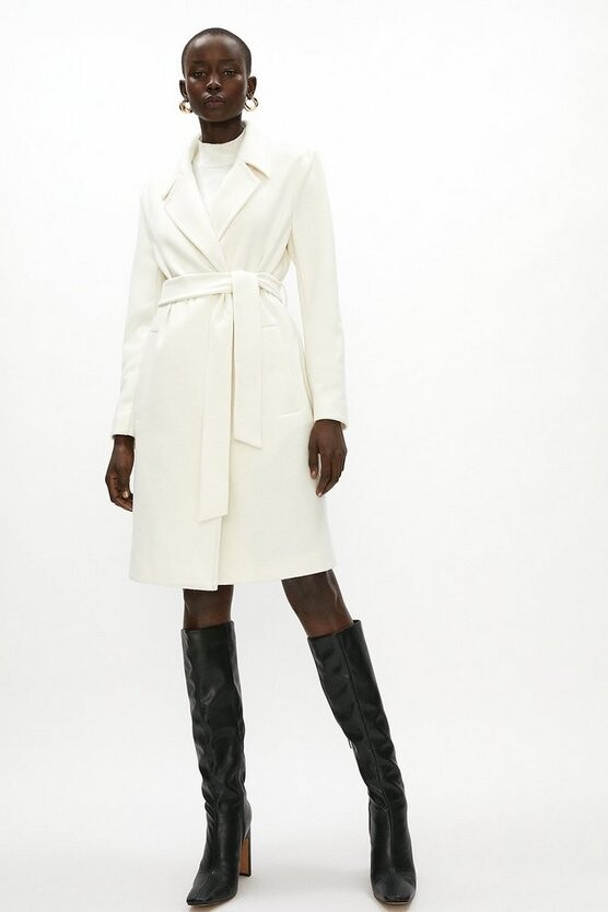 cream wool coat