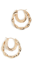 Thumbnail for your product : Loeffler Randall Holly Double Hoop Twisted Earrings